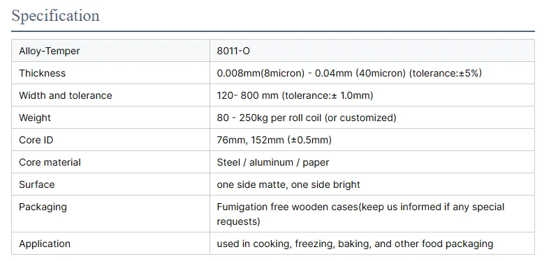 specification specification